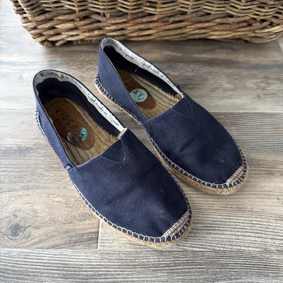 Viscata Barcelona Navy Blue Canvas Espadrilles Women’s Size 39 (US 8.5–9) - Picture 1 of 9